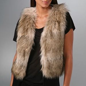 Juicy Couture Brown Lined Faux Fur Vest
